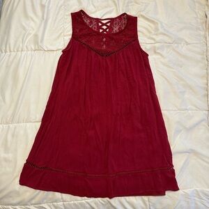 Elegant Red Lace Dress